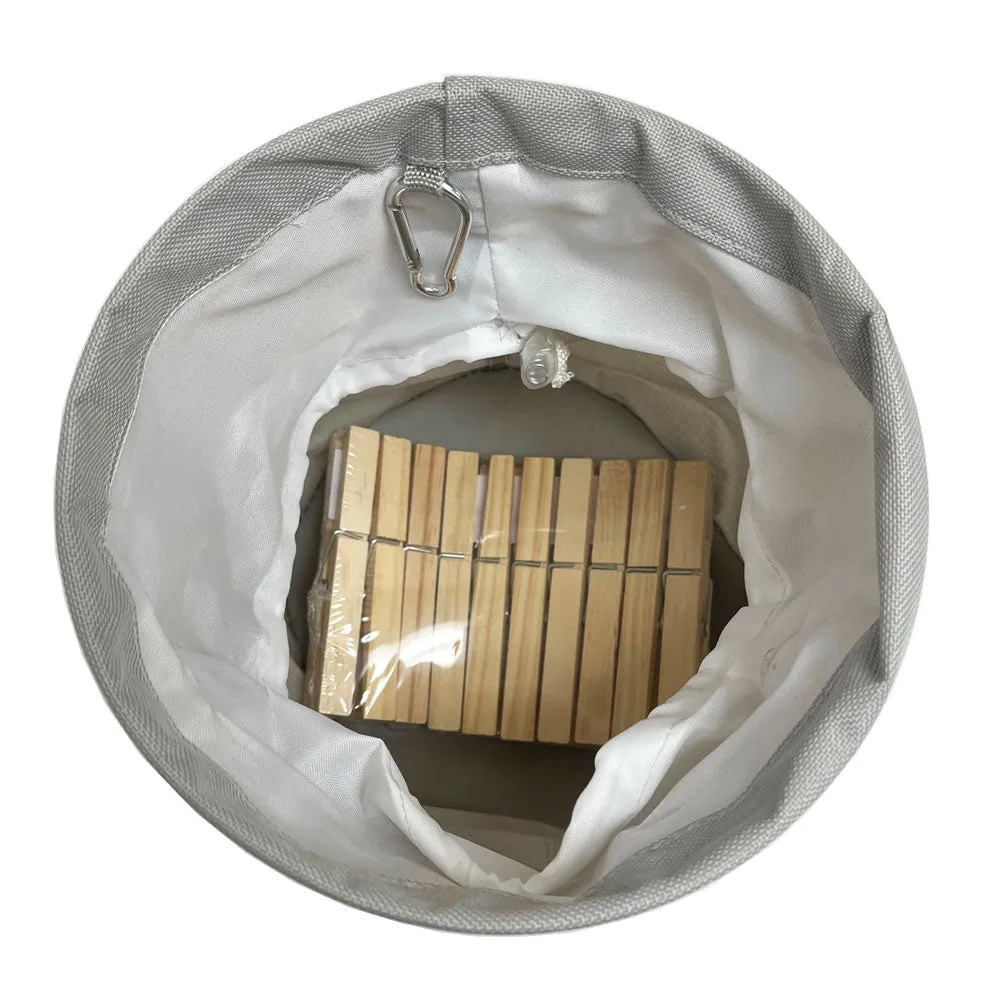 2 Heavy Duty Clothespins Peg Basket Laundry Clip Bags Holder Storage 20 Pins