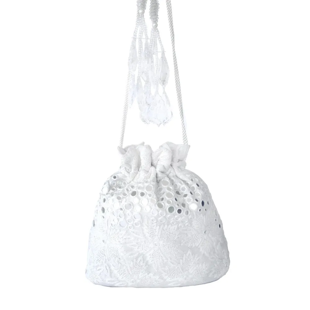 Adora By Ankita White Zahraa Aaina Bag