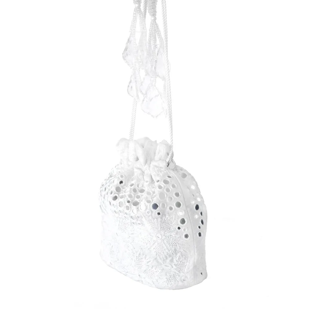 Adora By Ankita White Zahraa Aaina Bag