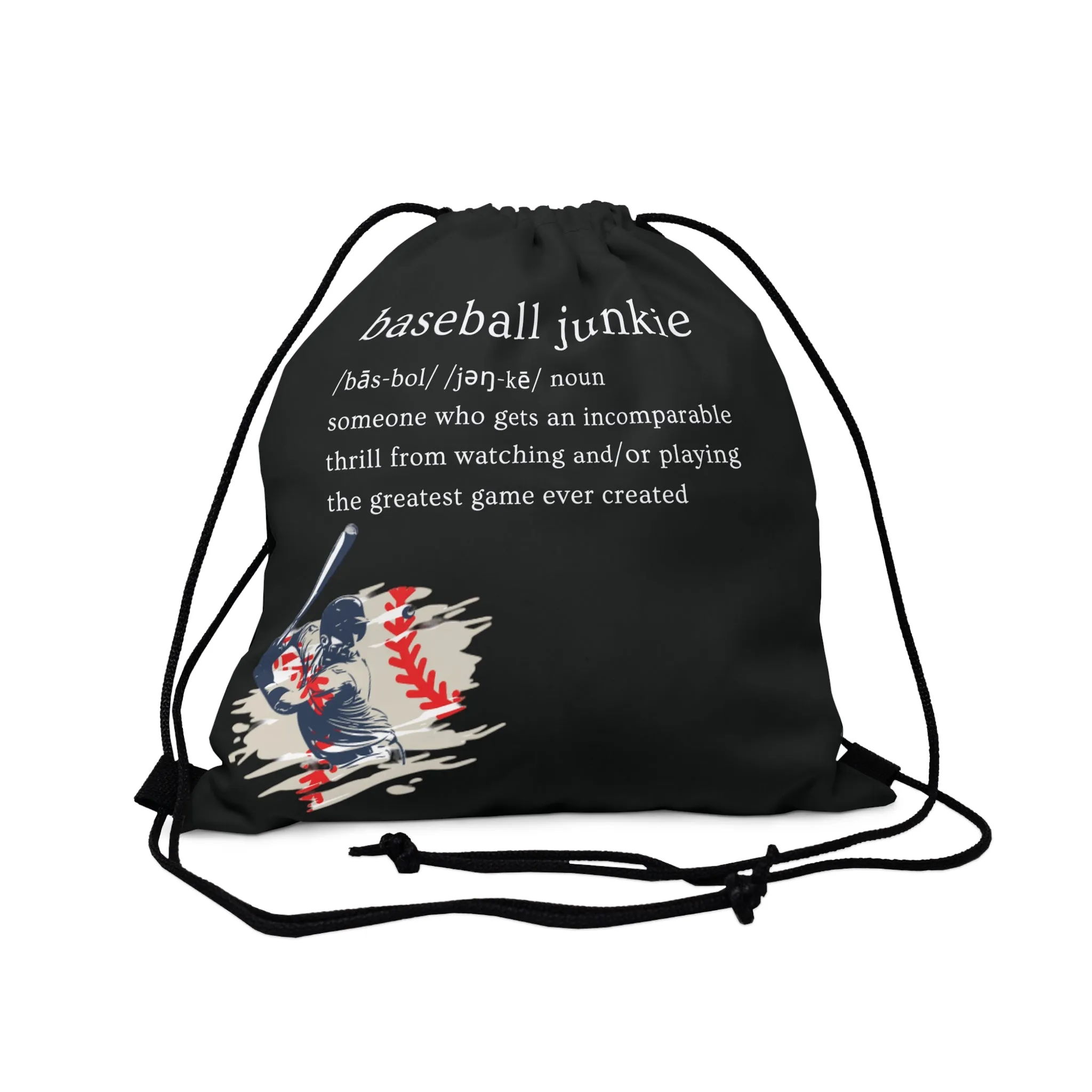 Baseball Junkie 365- Outdoor Drawstring Bag