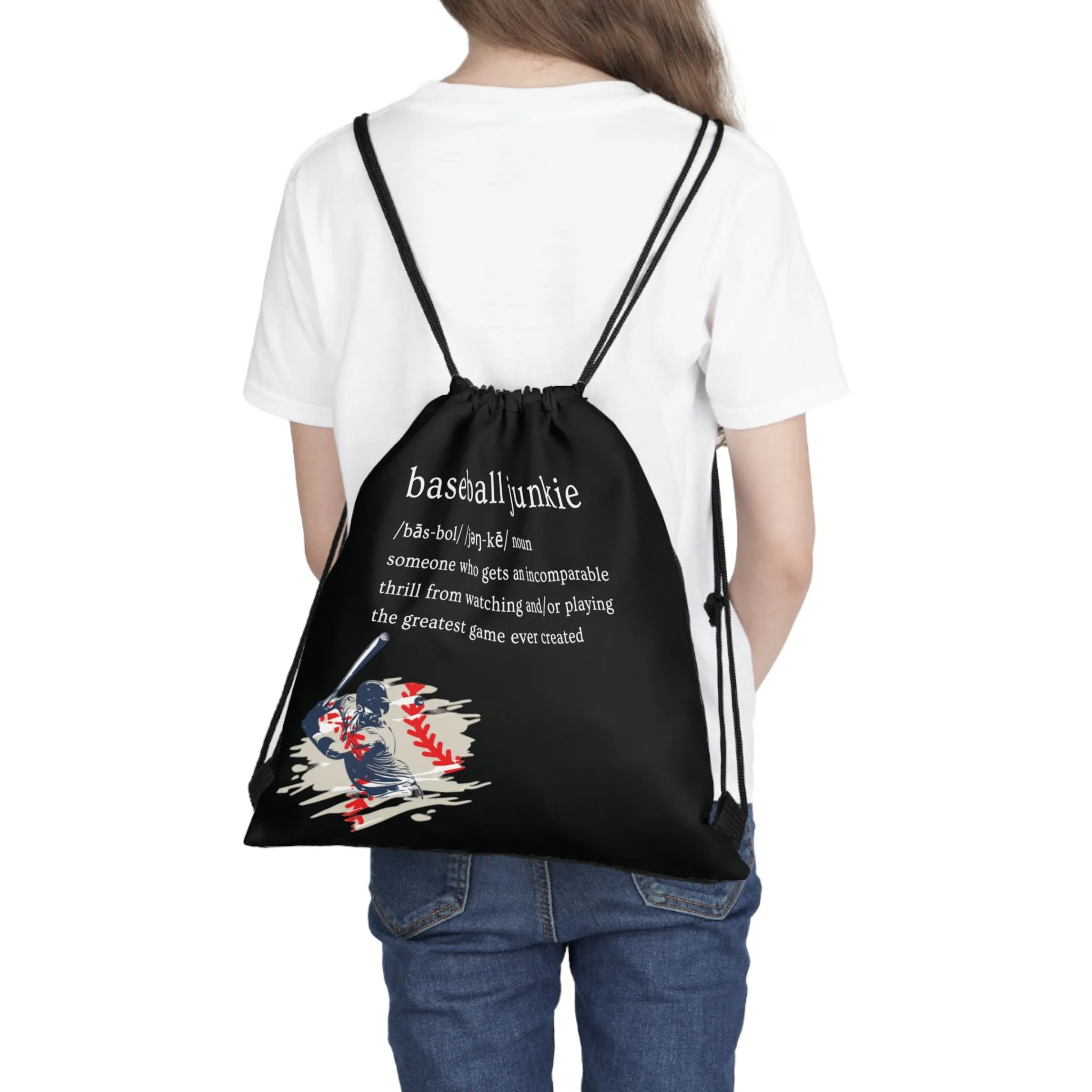 Baseball Junkie 365- Outdoor Drawstring Bag