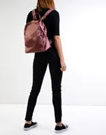 BROWN SATIN BACKPACK