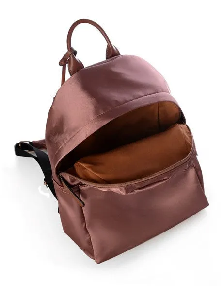 BROWN SATIN BACKPACK