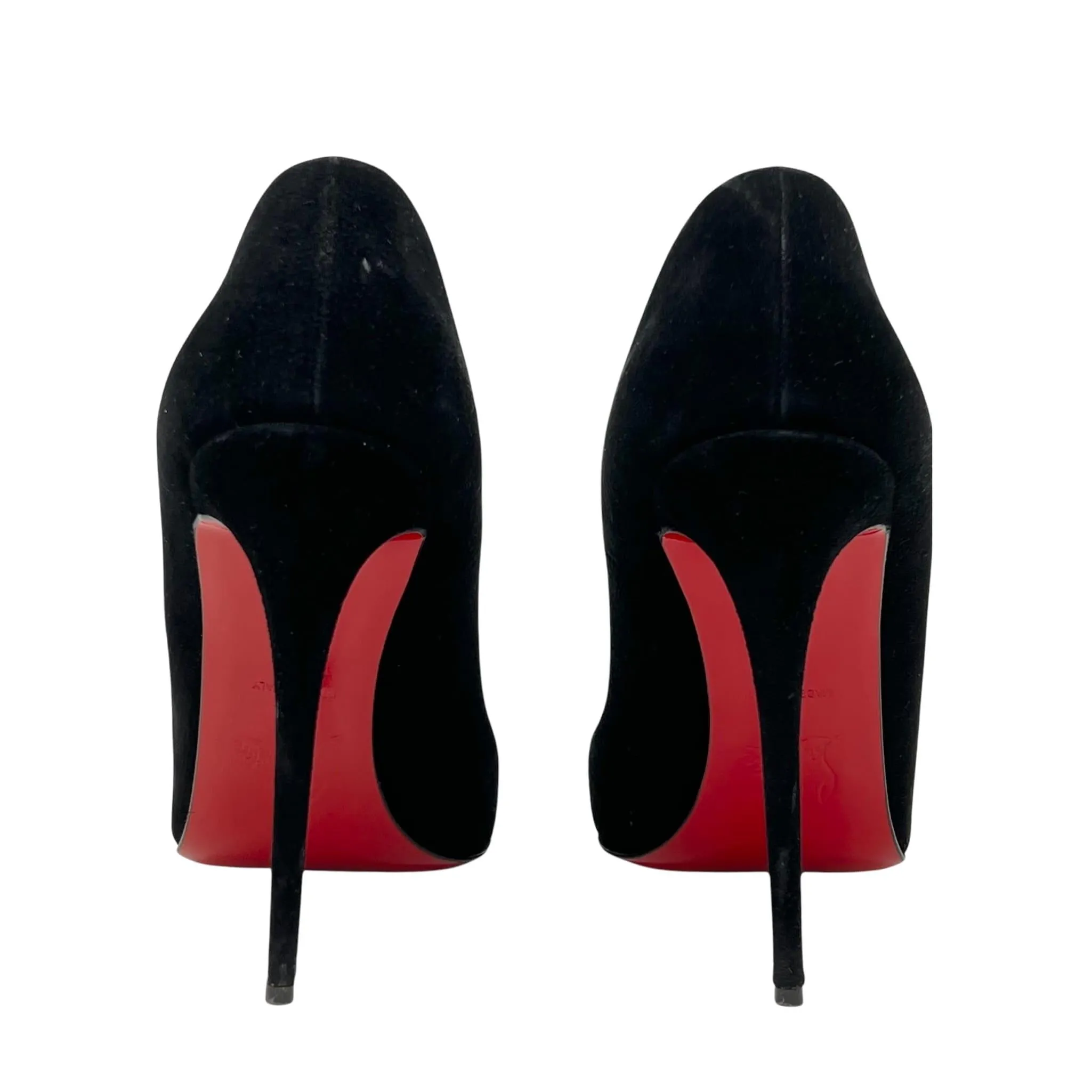 Christian Louboutin Black Suede GEO Spike Pumps 38