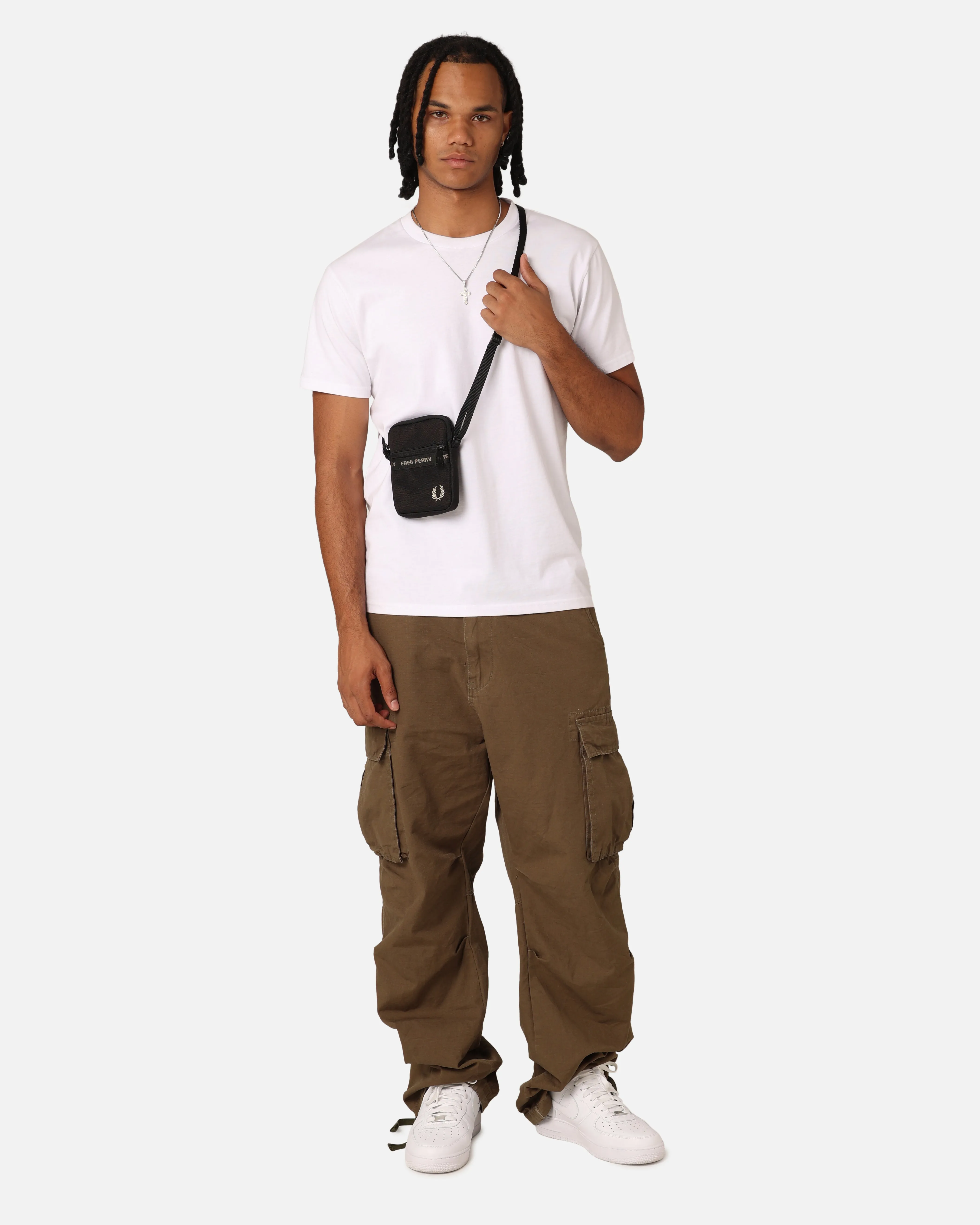 Fred Perry Taped Side Bag Black/Warm Grey