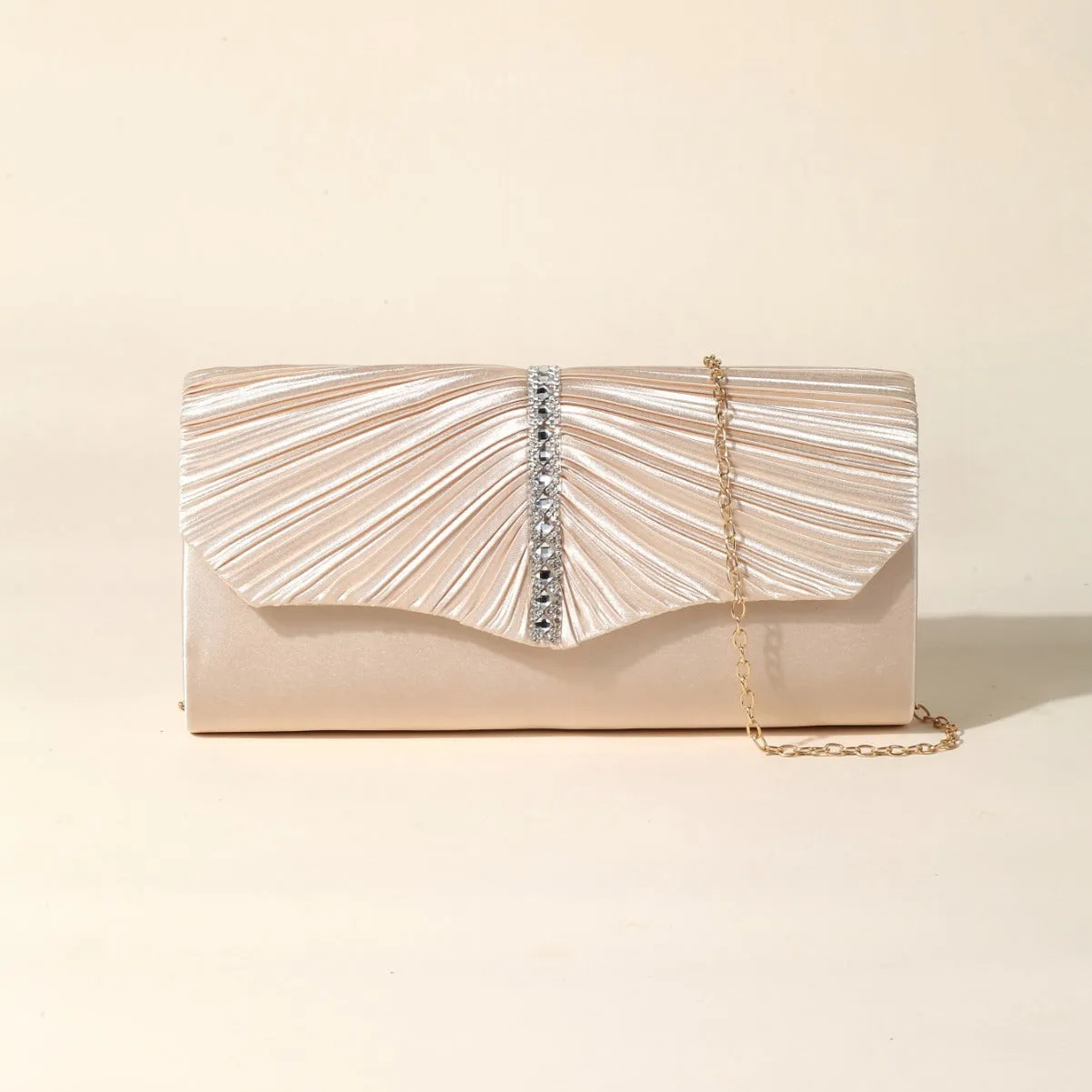 Glitter Envelope Metal Folds Clutch Bags