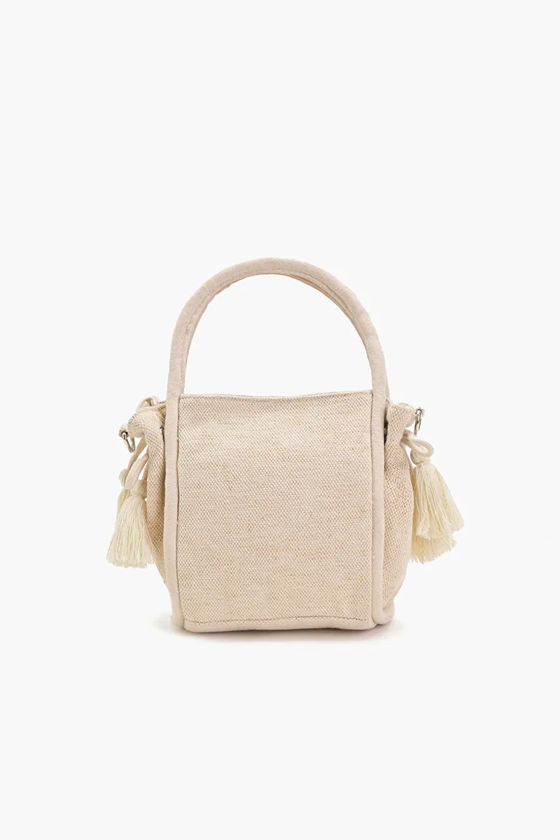 Golden Bloom Boho Mini Tote