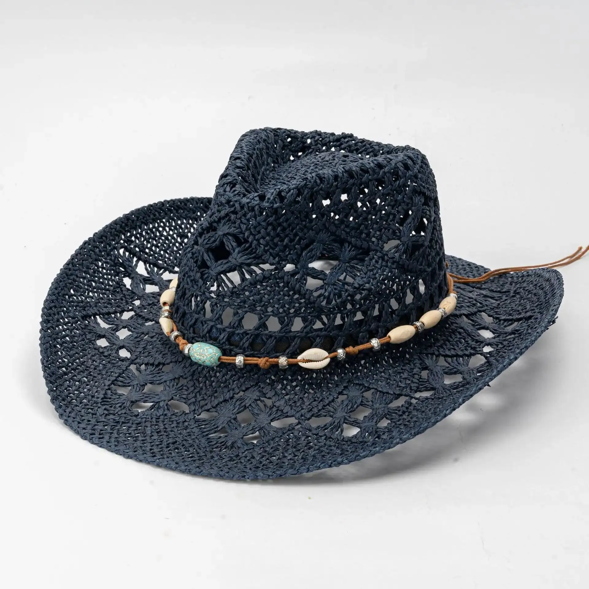 Hand-woven Women's Straw Cowboy Hat