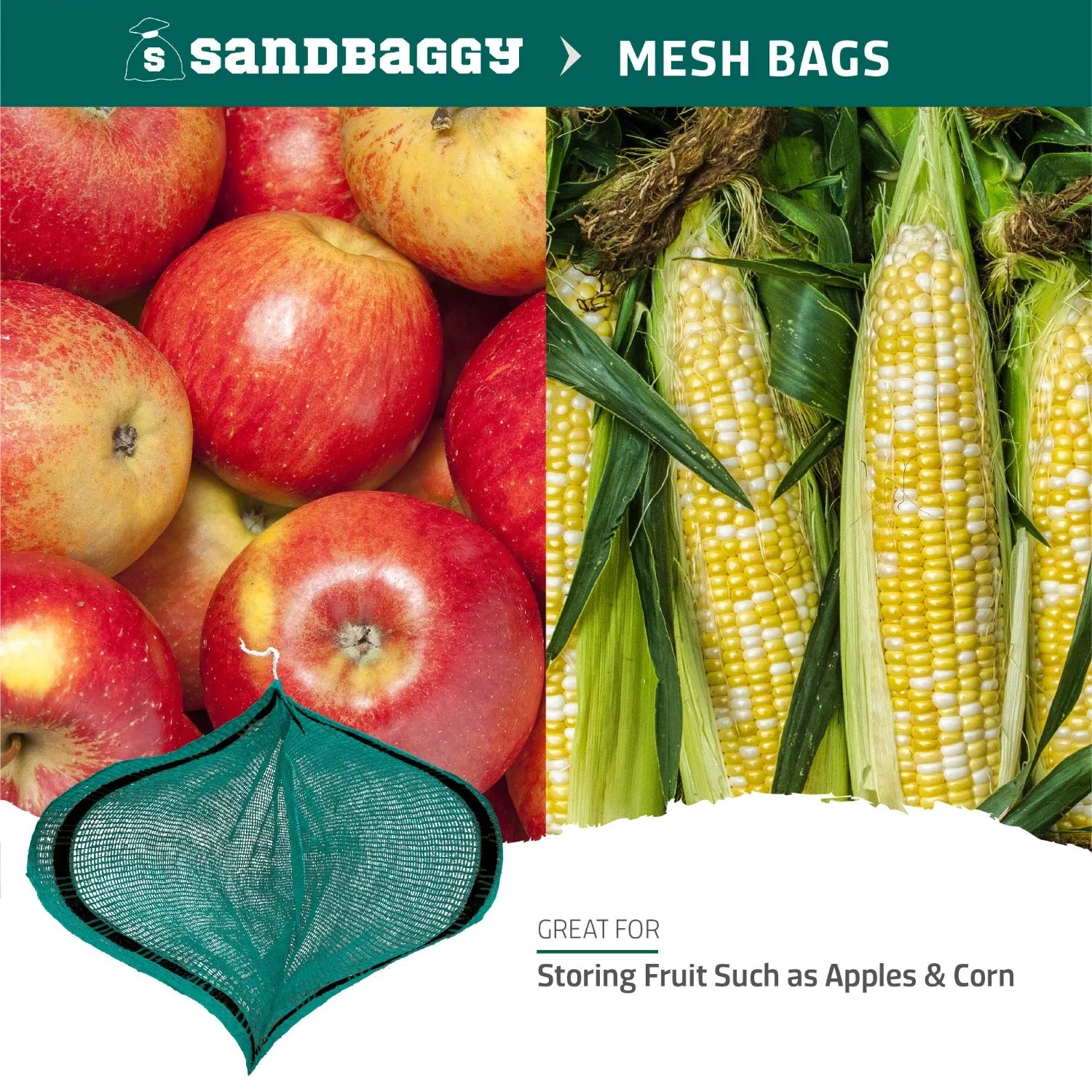 Large Mesh Produce Bags for Fruits & Vegetables