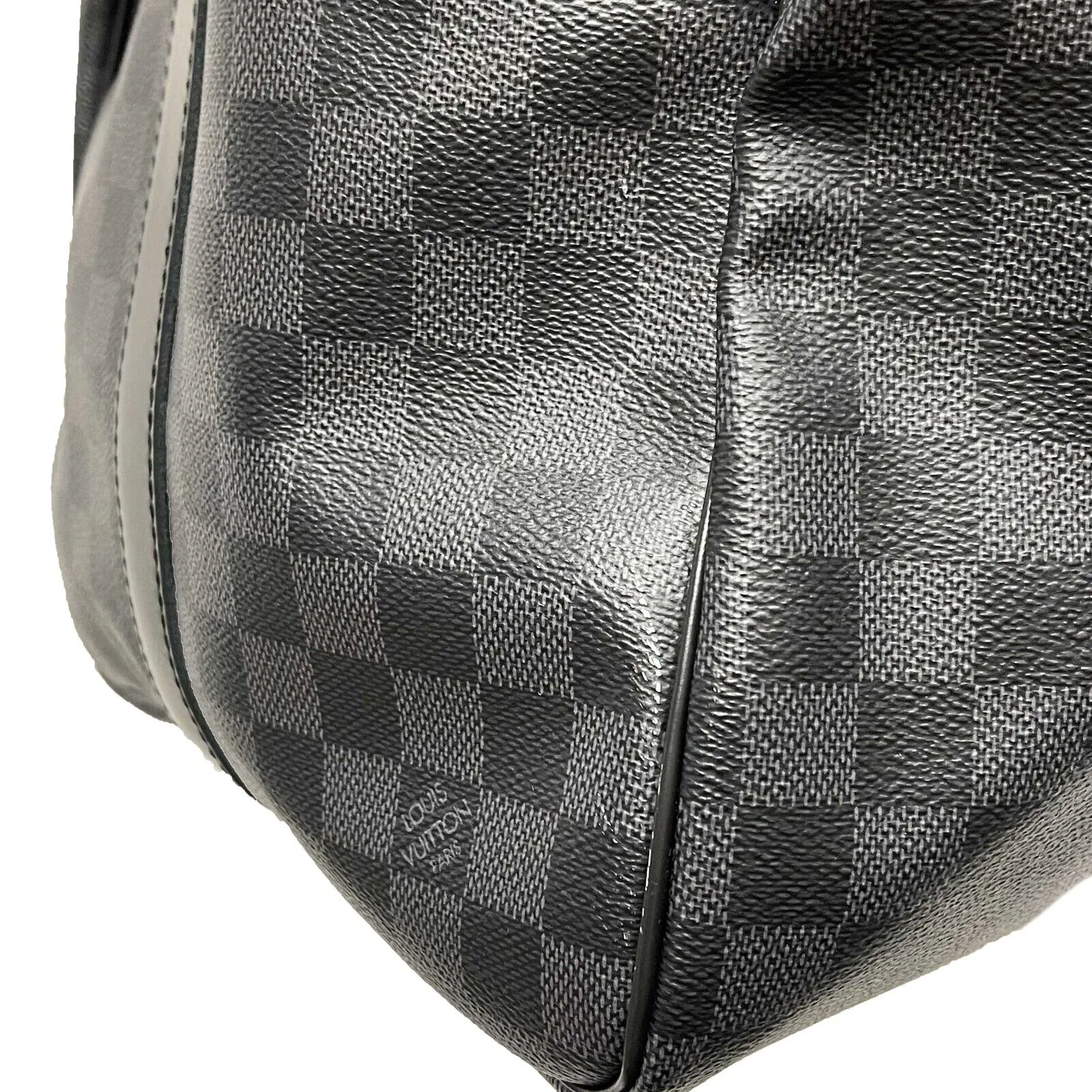 Louis Vuitton Keepall Bandoulire 55 Damier Graphite Black Excellent Duffle