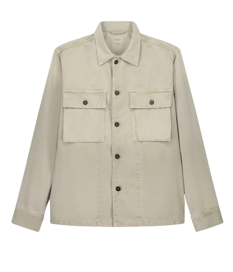 Men Woven Jacket in Straw