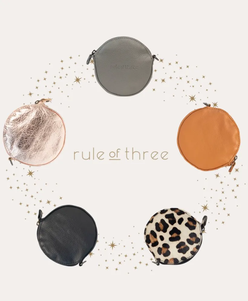 Rule Of Three Suki Coin Purse Pebbled Black