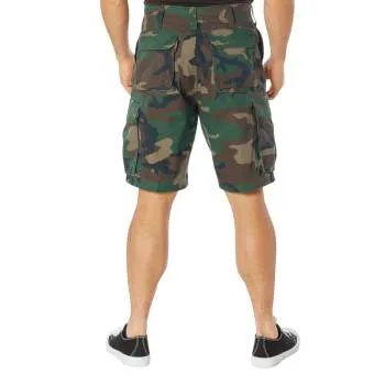 Vintage Style Camo Paratrooper Cargo Shorts