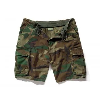 Vintage Style Camo Paratrooper Cargo Shorts